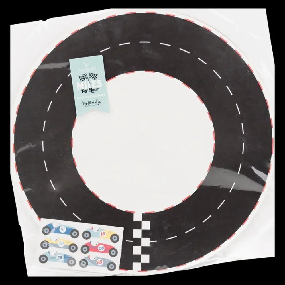NWT - My Mind’s Eye Miles per Hour - Race Track Placemat (set of 12)